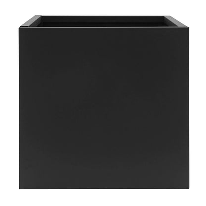 Indoor Outdoor Planter, Square Outdoor Planter For Both Indoor And Outdoor Use, For Gardens, Entrances, Patios Black Steel Square Cube Planter Box
