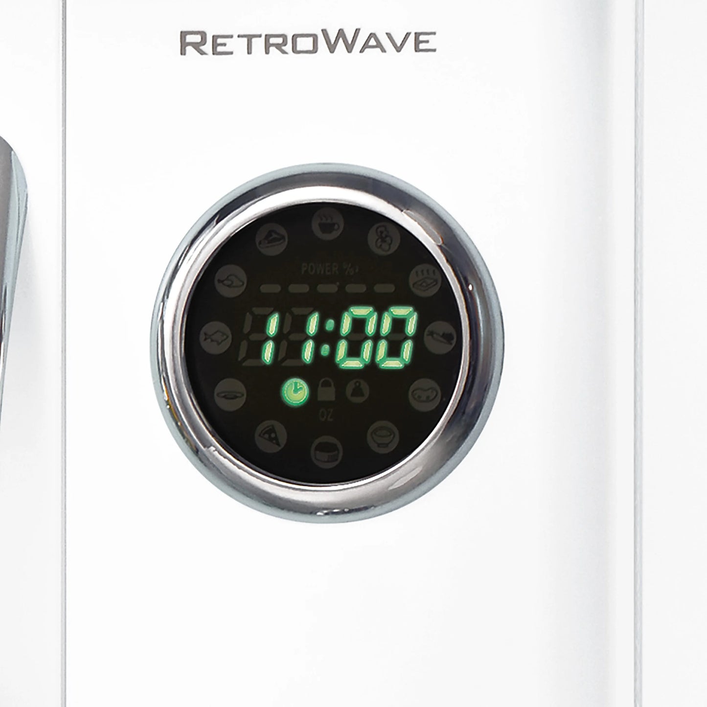 Nostalgia Retro Microwave for Countertop 0.9 cu ft Vintage Microwave, Ivory