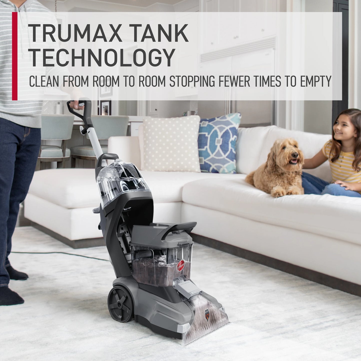 Hoover PowerScrub XL, Upright Carpet Cleaner Machine, Shampooer for Carpet, Rugs, & Upholstery, Fast Dry, Upholstery Tool Attachment,  FH68010