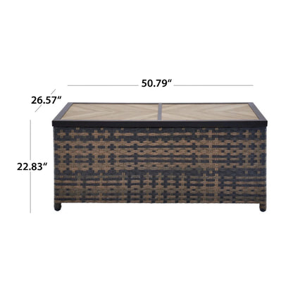Better Homes & Gardens Rockport Ceramic Tile Outdoor Coffee Table, Brown