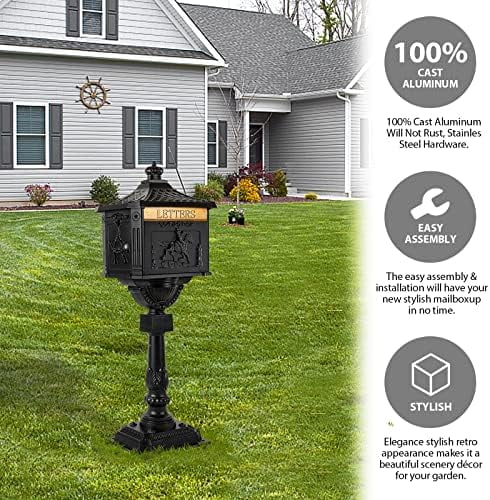 Mailbox Cast Aluminum Bronze Mail Box Postal Box Security Heavy Duty New