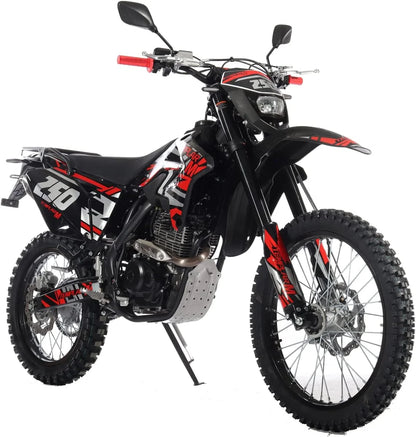 X-Pro Templar M 250cc Gas Dirt Bike with Zongshen Engine 5 Speed Pit Bikes Adult Pitbike, Big 21"/18" Wheels!