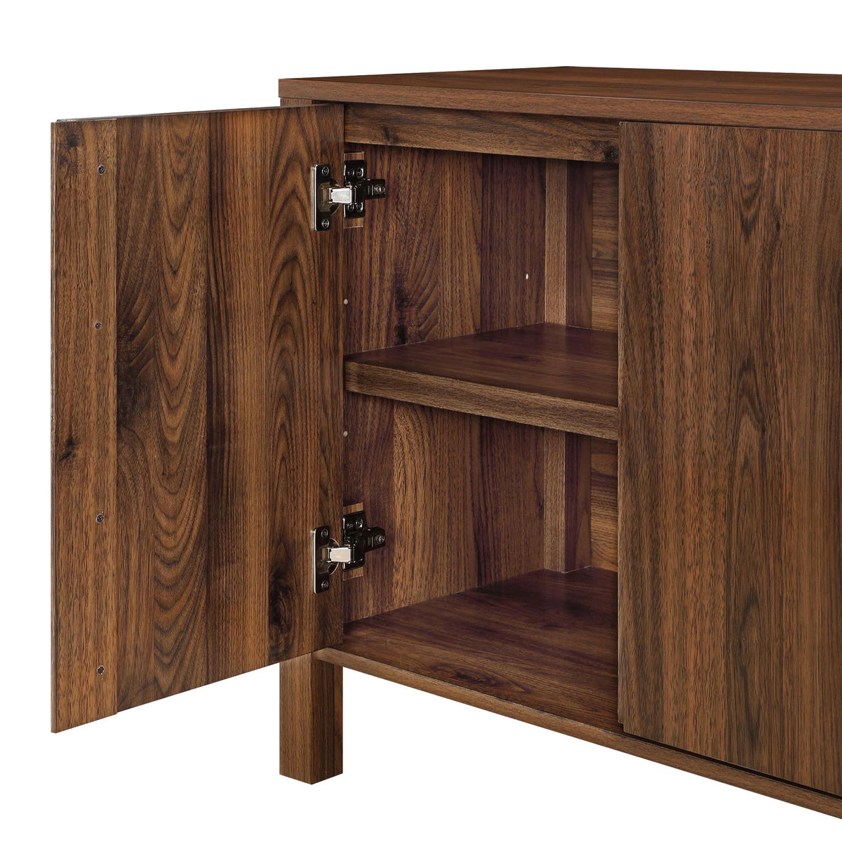 Mainstays 4-Door TV Console for TV��s up to 65��, Canyon Walnut Finish