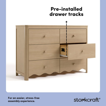 Storkcraft Casablanca 6 Drawer Nursery Dresser, Sage