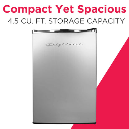 Frigidaire, 4.5 Cu. Ft. Compact Fridge with Chrome Trim - EFR492, Platinum