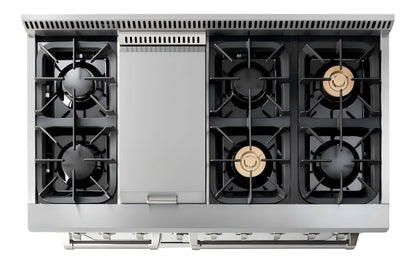 36 In. 6.0 Cu. Ft. Gas Freestanding Range with 6 Sealed Burners Gas Cooktop, Cast Iron Grates and Primary Convection Oven In Stainless Steel