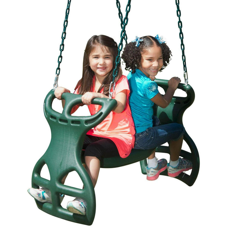 Swing-N-Slide Dual Ride Glider with Chains for Backyard Swing Sets