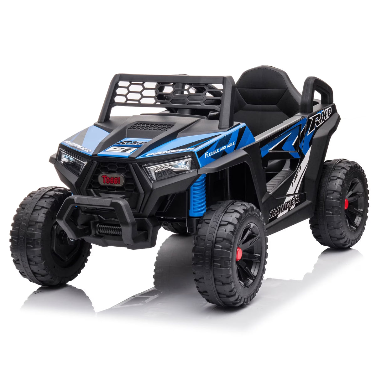 TOBBI 12V Kids Electric off-Road UTV Truck Car Battery Powered Ride on Toys for Girls with LED Headlights, Music, Horn