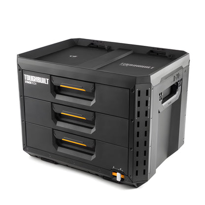 ToughBuilt StackTech 1 Drawer Toolbox, Heavy-Duty Stackable Tools Storage, 50 lb Capacity