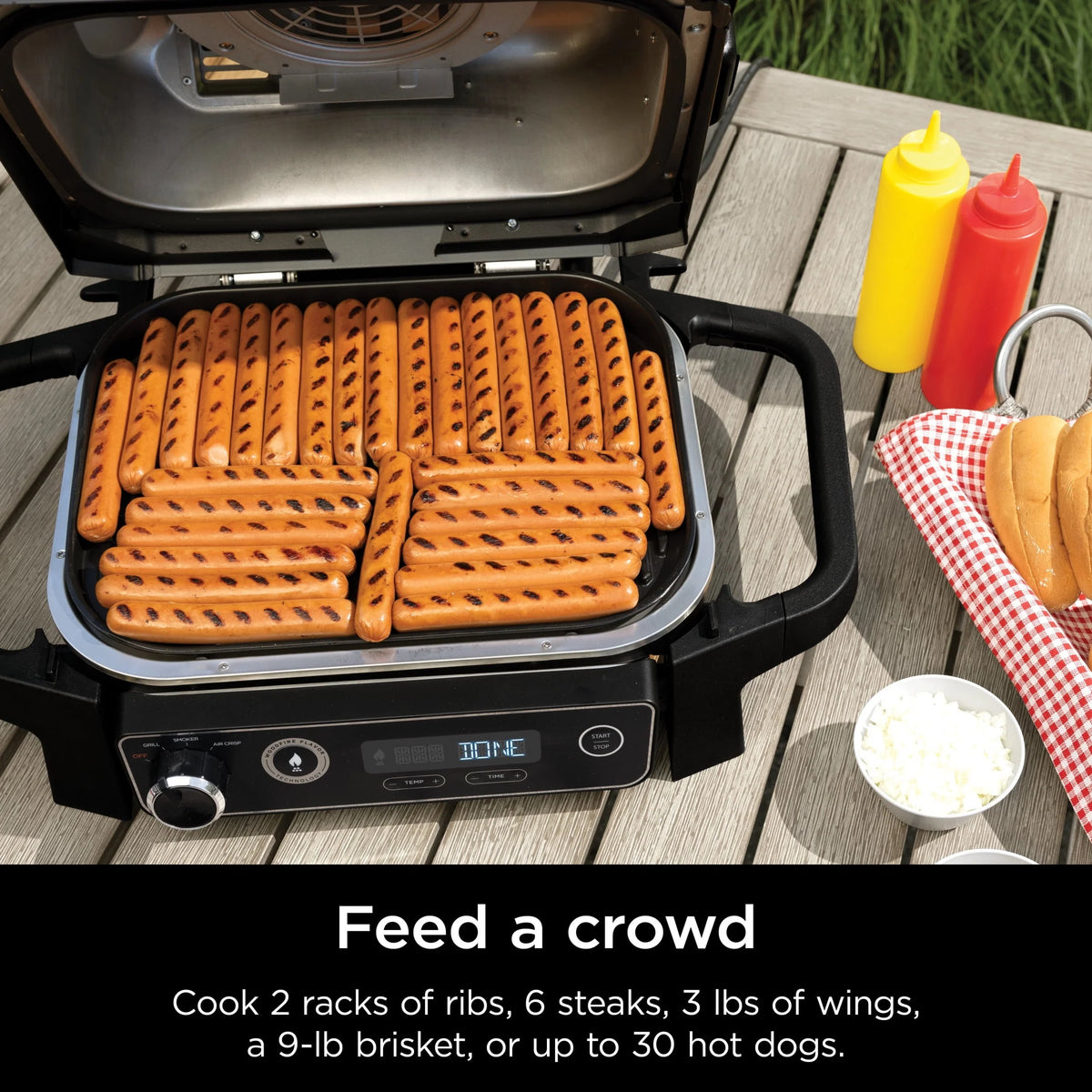 Ninja Woodfire 3-in-1 Outdoor Grill, Master Grill, BBQ Smoker, & Outdoor Air Fryer with Woodfire Technology, OG700