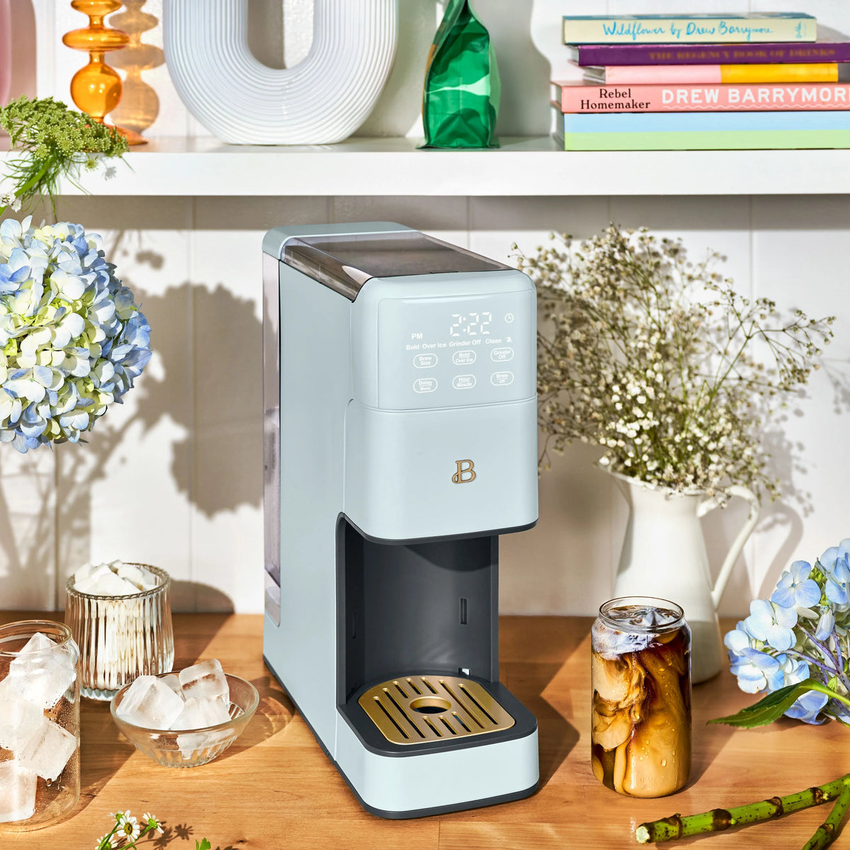 Beautiful Perfect Grind�?Programmable Single Serve Coffee Maker, White Icing by Drew Barrymore