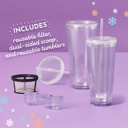 Mr. Coffee? Single-Serve Frappe?, Iced, and Hot Coffee Maker and Blender, Black with 2 To-Go Tumblers, Reusable Coffee Filter