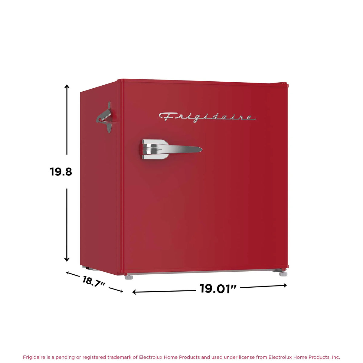 Frigidaire 1.6 Cu ft. Retro Compact Refrigerator with Side Bottle Opener, Coral