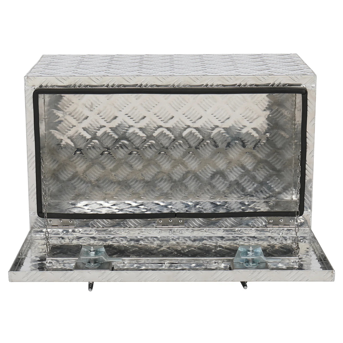 GZXS 36" Aluminum Storage Box Truck Underbody Toolbox Trailer RV Tool Heavy Duty Aluminum Tool RV ATV Trailer Storage Boxes W/Locks Keys Silver (36" x 18" x 17")