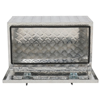 GZXS 36" Aluminum Storage Box Truck Underbody Toolbox Trailer RV Tool Heavy Duty Aluminum Tool RV ATV Trailer Storage Boxes W/Locks Keys Silver (36" x 18" x 17")