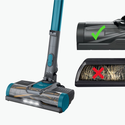 Shark Pet Pro Bagless Cordless Stick Vacuum, Carpets and Hardfloors, Powerfins Brushroll, No Hair Wrap, Up to 40 Min Runtime, XL Dust Cup, IZ240 Teal