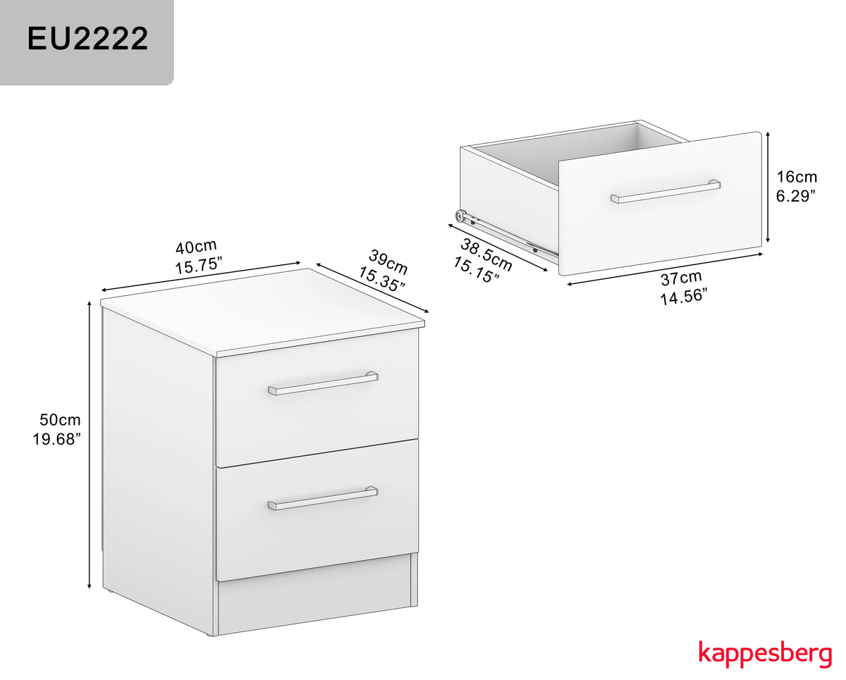 Kappesberg Foster Gray 3-Piece Bedroom Set �C 6-Drawer Dresser and 2 Nightstands, 50.2"W