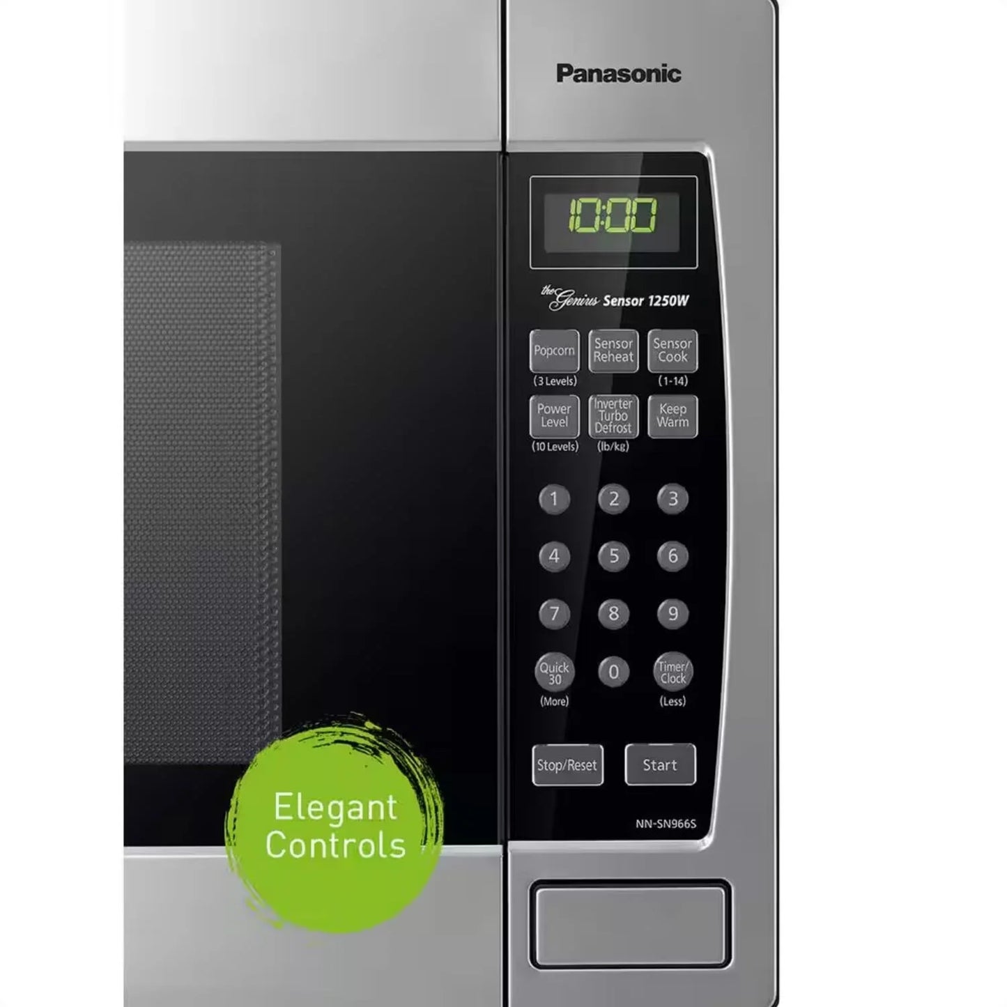 Panasonic 2.2-cu. ft. 1250W Countertop Microwave with Inverter Technology, Stainless Steel NN-SN95HS