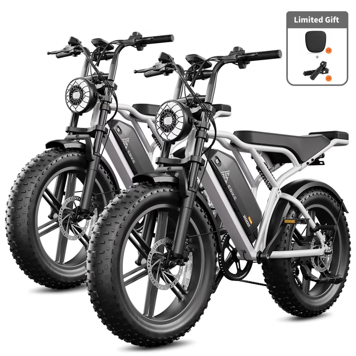 Electric Bike for Adults, 750W Peak 1500W Motor, 20"x4" Fat Tire E Bicycle, Hydraulic Disc Brakes, E Mountain Bike, 48V/15AH UL2849, App Control