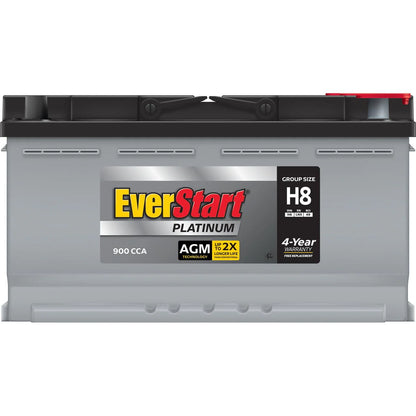EverStart Platinum BOXED AGM Battery, Group Size H8 12 Volt, 900 CCA