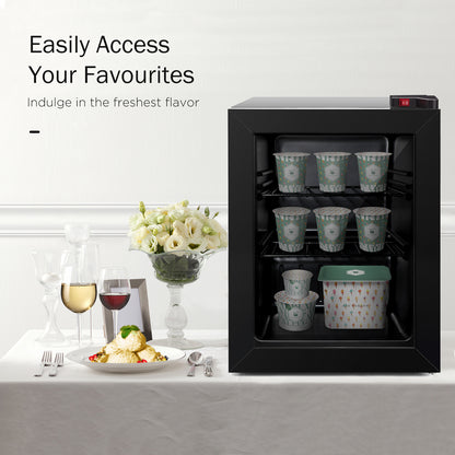 Northair 2.1 Cu Ft Countertop Display Glass Door Freezer with LED Light Perfect for  Ice Cream  at POS
