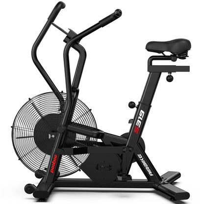 LNOW Commercial Built-in Bluetooth Fan Exercise Bike, Adjustable Air Resistance with Dual-Action Handlebars, Heavy Duty Indoor Cycling Bike for Home Gym Traininning, 350lbs Arm/Leg Cardio Workout
