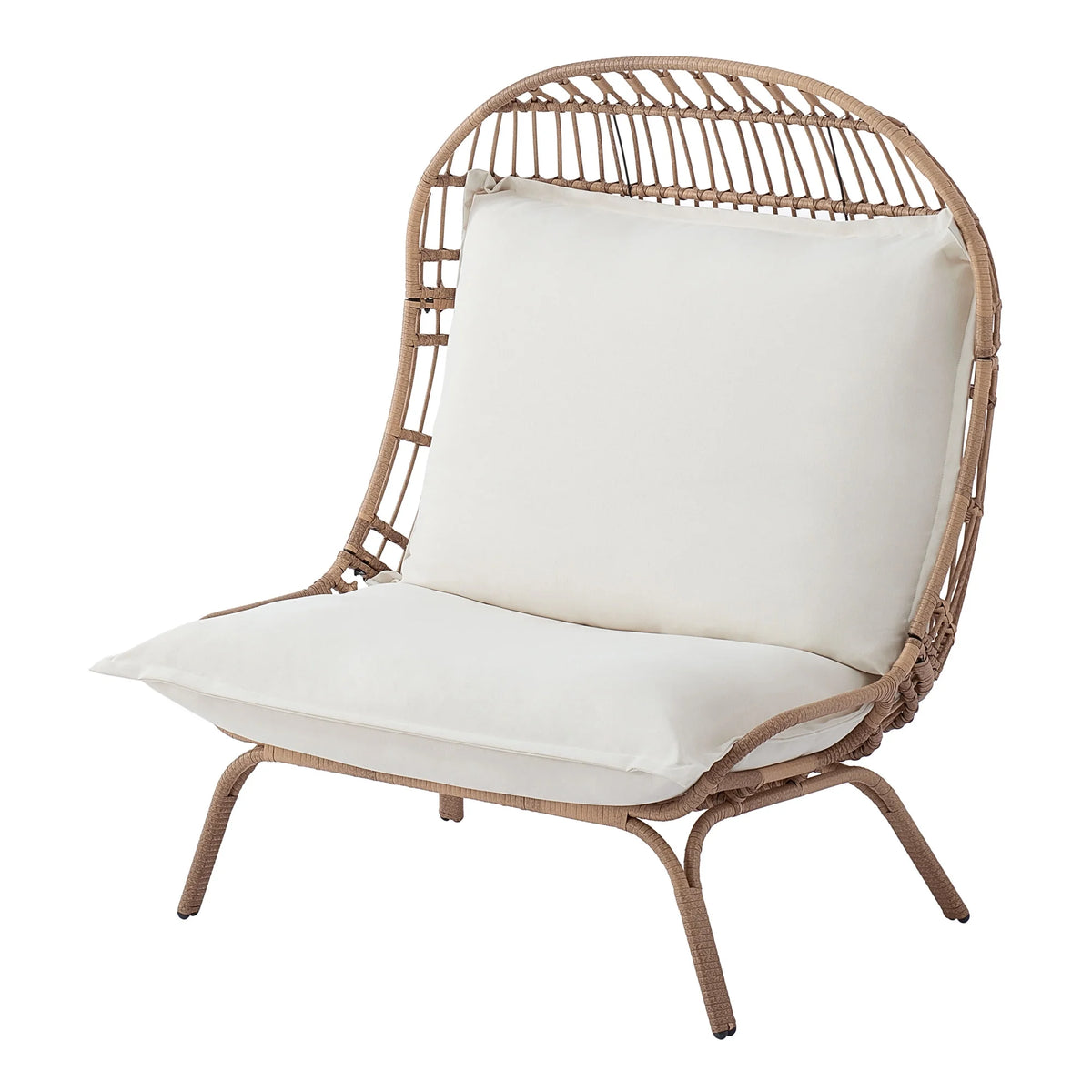 Better Homes & Gardens Willow Sage Outdoor Wicker Patio Cuddle Chair, Brown
