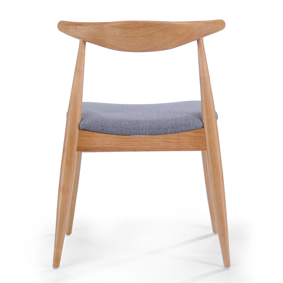 GDF Studio Virgil Mid Century Modern Fabric Upholstered Dining Chairs, Set of 2, Charcoal and Walnut