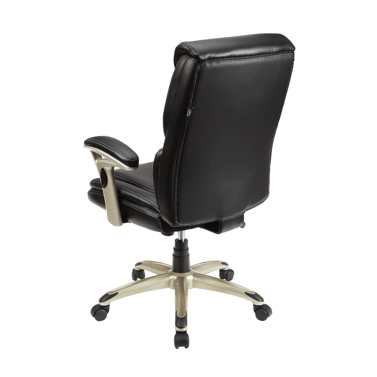 Serta Executive Manager Chair with Adjustable Lumbar Support and Comfort Coils, Black