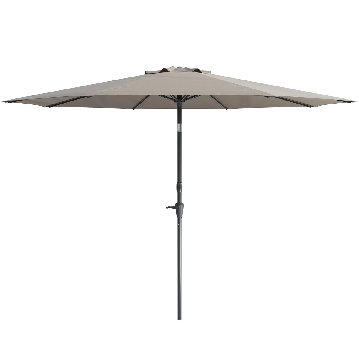 CorLiving 10 Foot Wind Resistant Patio Umbrella, Outdoor Parasol with Crank Tilt, Round Market Umbrella for Patio, Umbrella with Crank, Tilt Umbrella, Outdoor Umbrella, Turquoise