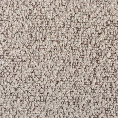 34" Wide Boucle Swivel Barrel Chair, No Assembly Round Upholstered Armchair Accent Chair Single Sofa Chair with Toss Pillow for Living Room and Bedroom, Taupe