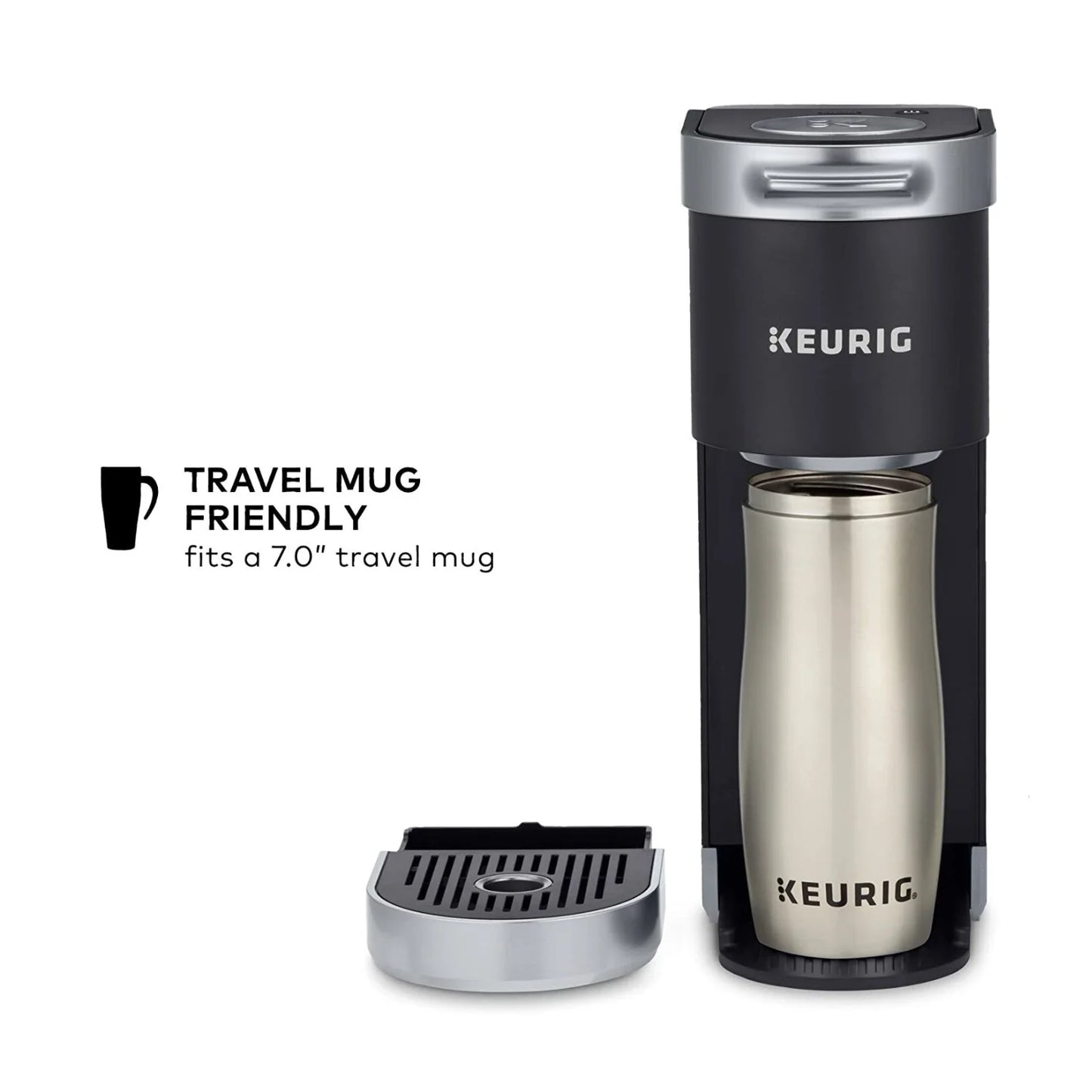 Keurig K-Mini Plus Single Serve Coffee Maker with K-Cup Pod (Black)