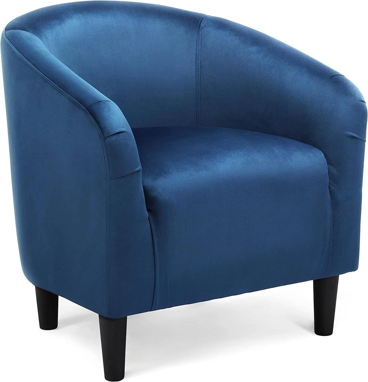 Club Chair, Velvet Accent Chair Upholstered Barrel Chair Sitting Chair with Armrest and Low Back for Living Room Bedroom, Pink