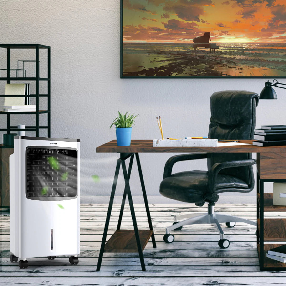 Costway Portable  Cooler Fan Filter Humidify Anion W/ Remote Control