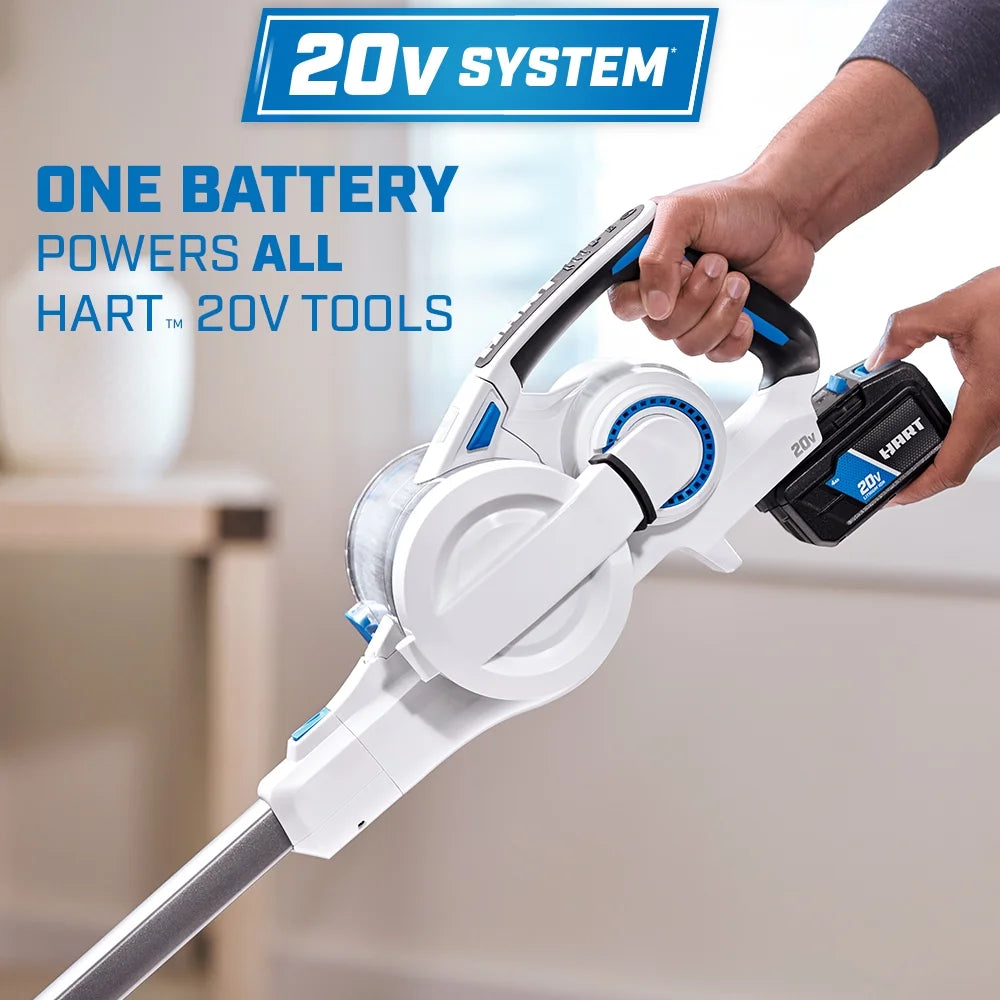 HART 20-Volt Cordless Stick Vacuum Kit, (1) 4.0Ah Lithium-Ion Battery