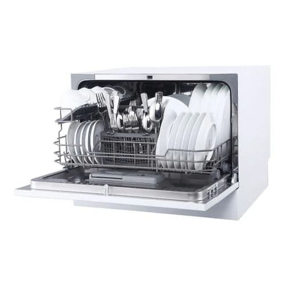 Magic Chef Energy Star 6-Place Setting Countertop Dishwasher (Model MCSCD6W5)  Fits under cabinetry as it sits 17.2" Tall
