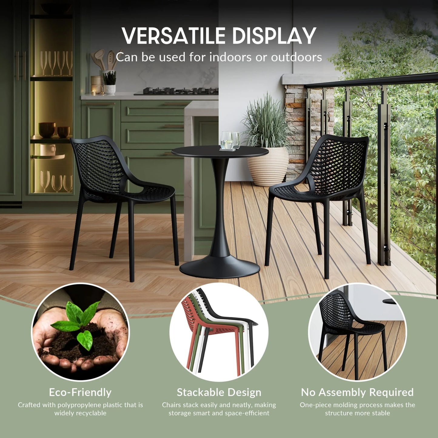 WestinTrends Playa 5-Piece Outdoor Patio Metal Frame Dining Table Set with Stackable Patio Dining Chairs, Olive Green