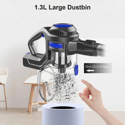 MOOSOO Stick Vacuum Cleaner, 4-in-1 Handheld Cordless Vacuum with Powerful Suction for Home Hard Floor Carpet Car Pet Hair, XL-618A
