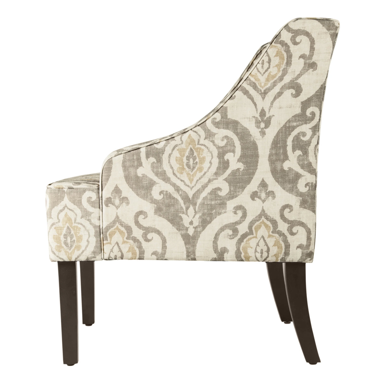 HomePop Classic Swoop Accent Chair - Blue and White Damask