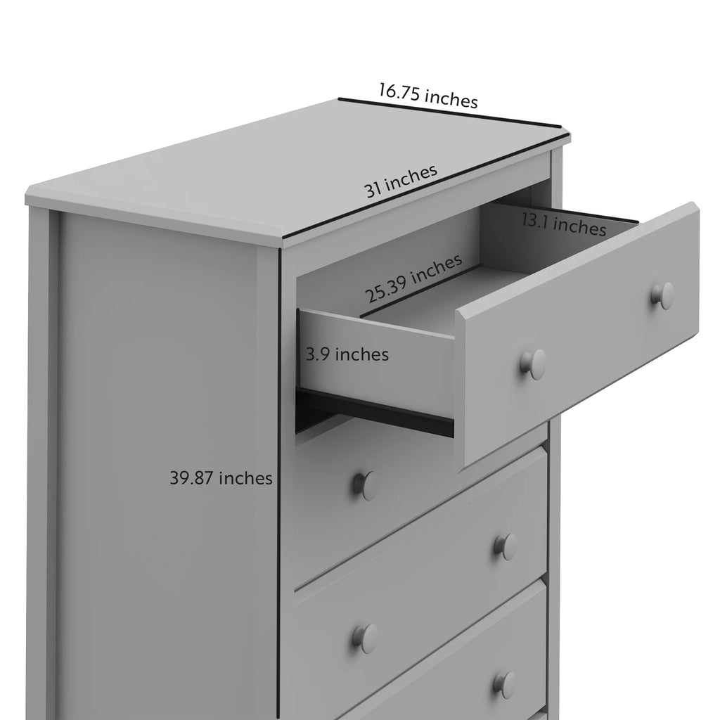 Storkcraft Alpine 4 Drawer Nursery Dresser, White