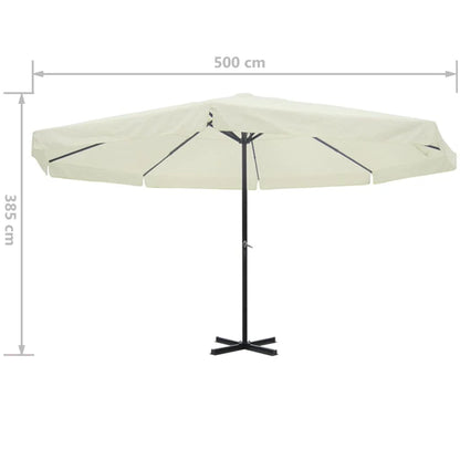 vidaXL Garden Parasol Azure Blue Polyester with PA coating Large