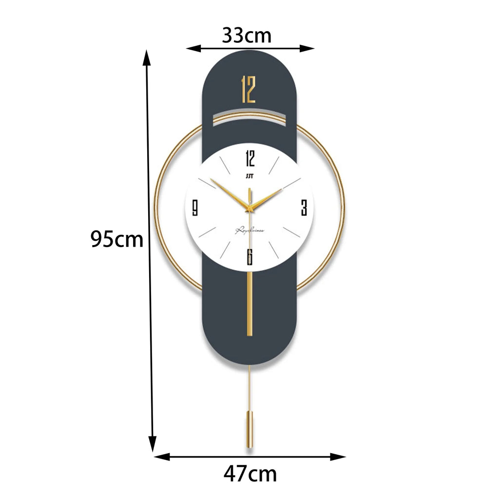 Wall Clock, Wall Clocks for Living Room, Modern Decorative Pendulum Wall Clock, Without Tick Noises, Modern Minimalist Pendulum Clock for Bedroom Office Kitchen