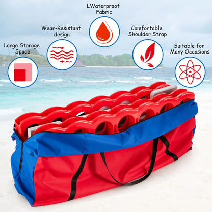 Costway Giant 4 in A Row Jumbo 4-to-Score Game Set W/Storage Carrying Bag for Kids Adult