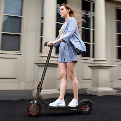 JOYHIS J078 Electric Scooter for Men and Women 8.5" Solid Tire 19mph Power by 350W Motor Max 21 mile Range Folding Commuting E Scooter