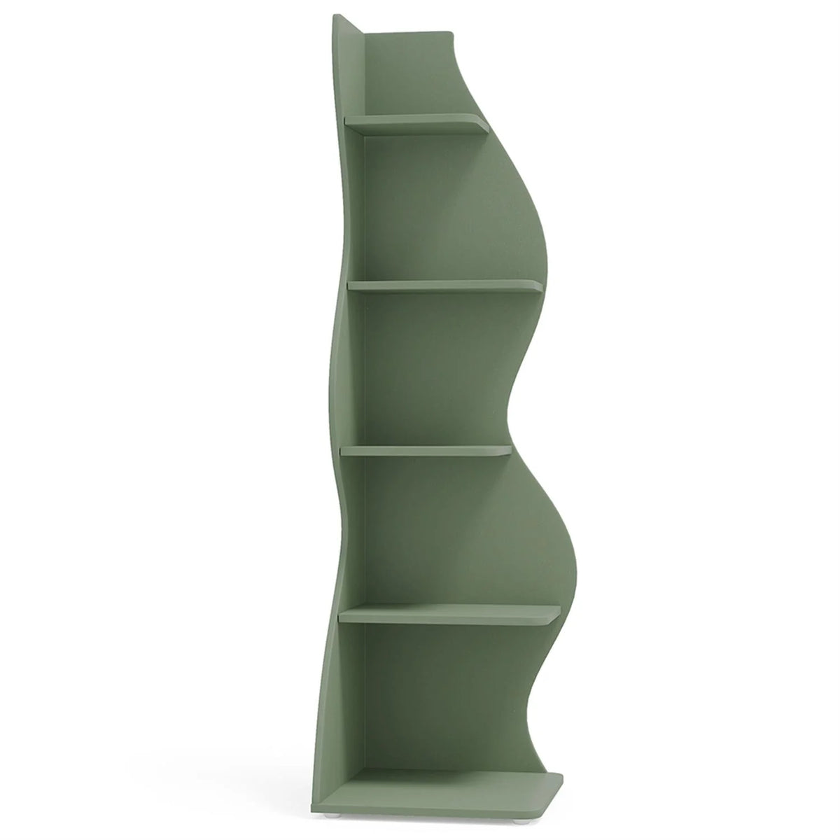 Finihen 5-Tier Corner Bookcase, Wood Bookshelf Storage Organizer, 70" Tall Display Standing Shelf Unit for Bedroom, Living Room, Green