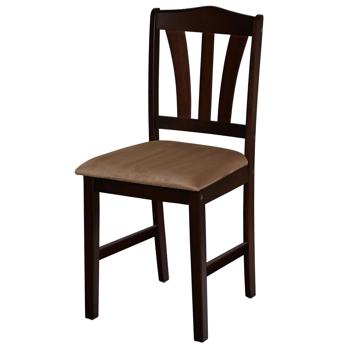 TMS Metropolitan 5-Piece Wood Farmhouse Upholsered Dining Set with Table and Chairs, Espresso