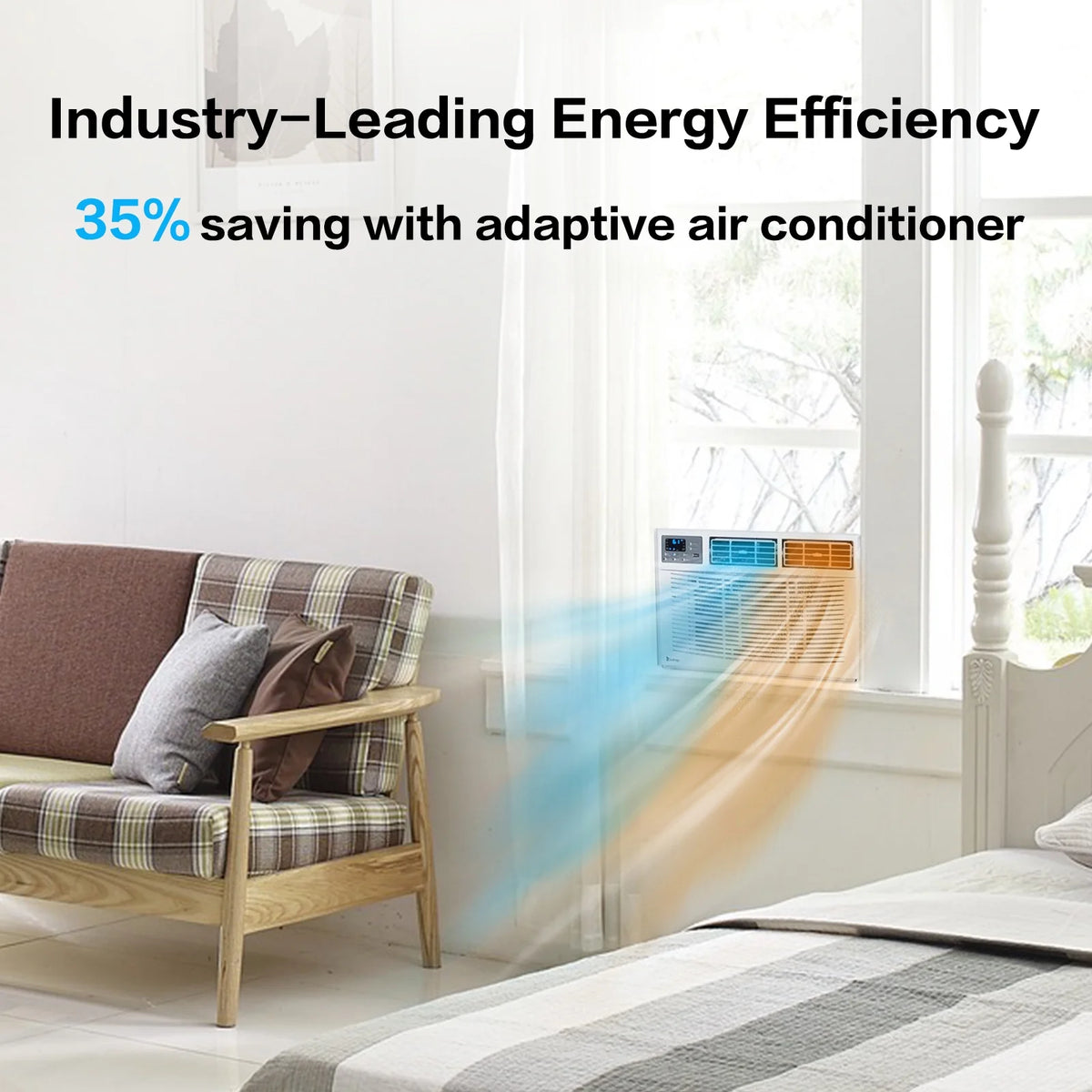 Ktaxon WiFi Enabled 8000 BTU Heat And Cool Window Air Conditioner With Wifi Controls