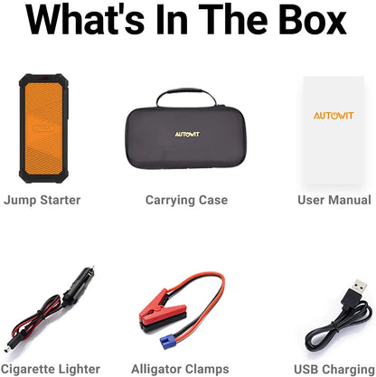 Autowit SuperCap 2 Battery-Less Portable Car Jump Starter with Carrying Case Bulit-in Supercapacitor