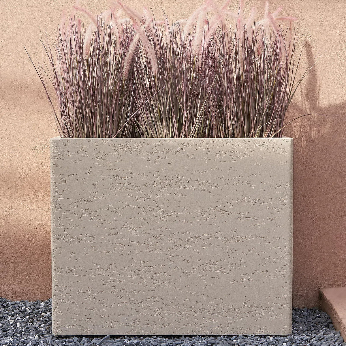 Tall Rectangular Composite Planter,Durable for All-Weather Use with Drainage Holes, Large Rectangular Planter for Outdoor and Indoor Plants