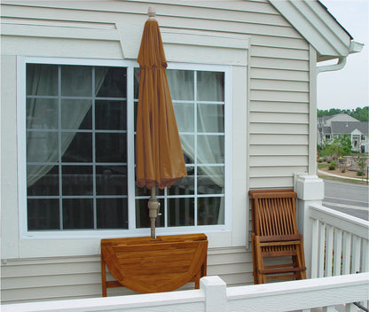 OFF-THE-WALL BRELLA Sunbrella Half Umbrella, 9'-Width, Teak Canopy